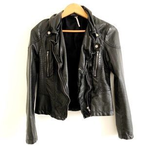 Free people vegan leather jacket